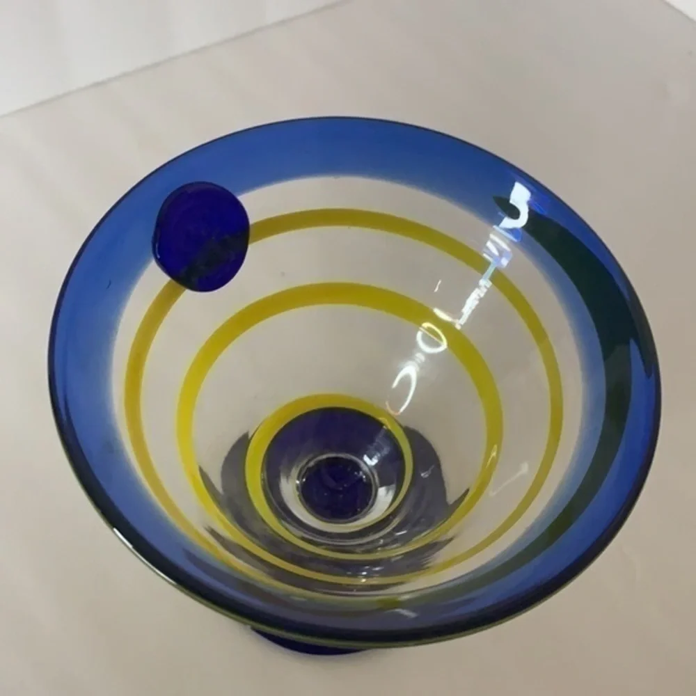 MARTINI GLASSES ART HAND BLOWN GLASSES
